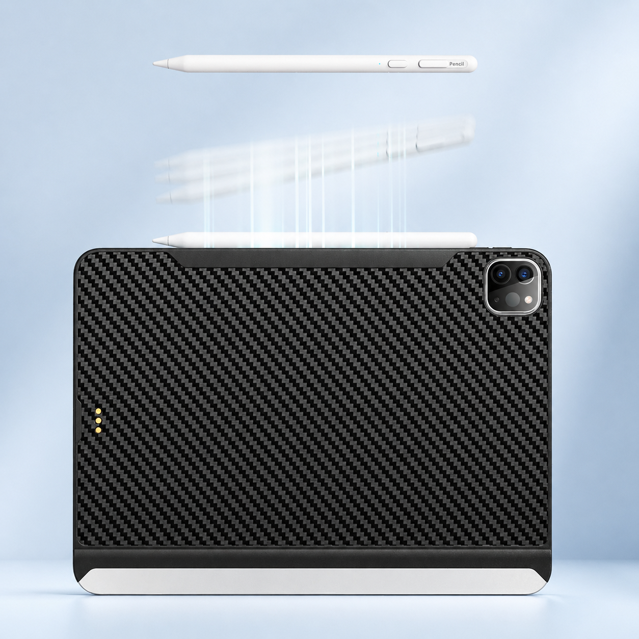 カーボンファイバー製タブレットとペン、スタイラスペン