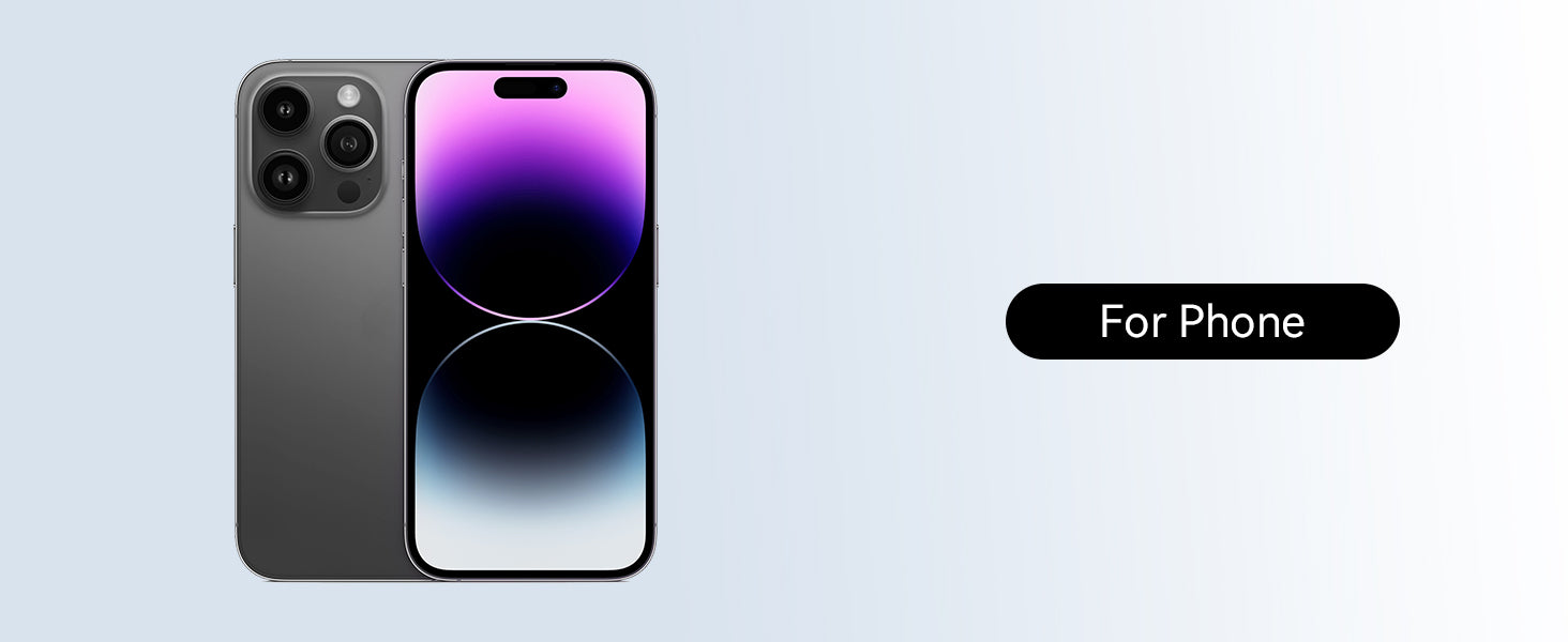 スマートフォン用保護フィルム、グレーと白のiPhone
